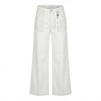 Conbipel Conbipel White Wide-Leg Stretch Denim Trousers - Si