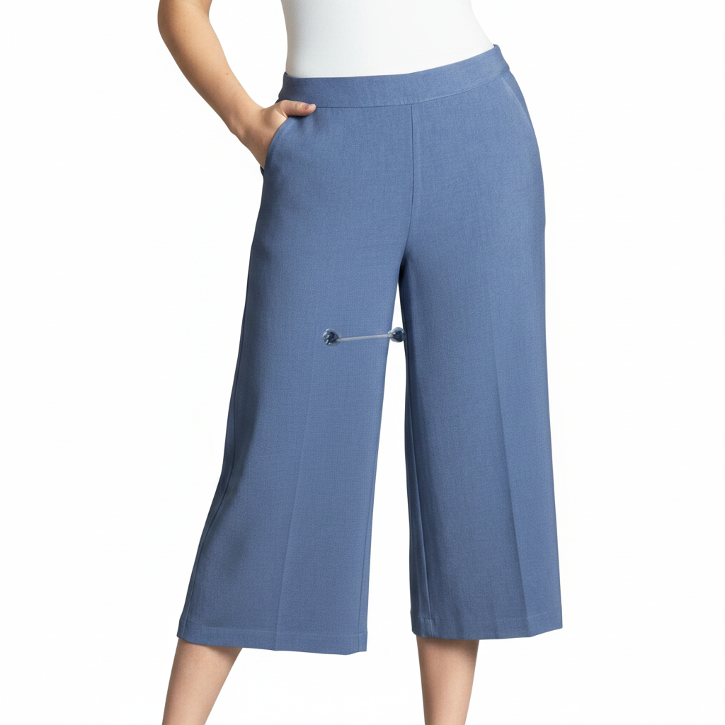 Esmara Women's Blue Wide Leg Cropped Culottes