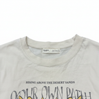 Pull&Bear Off-White Graphic Floral T-Shirt - Size S