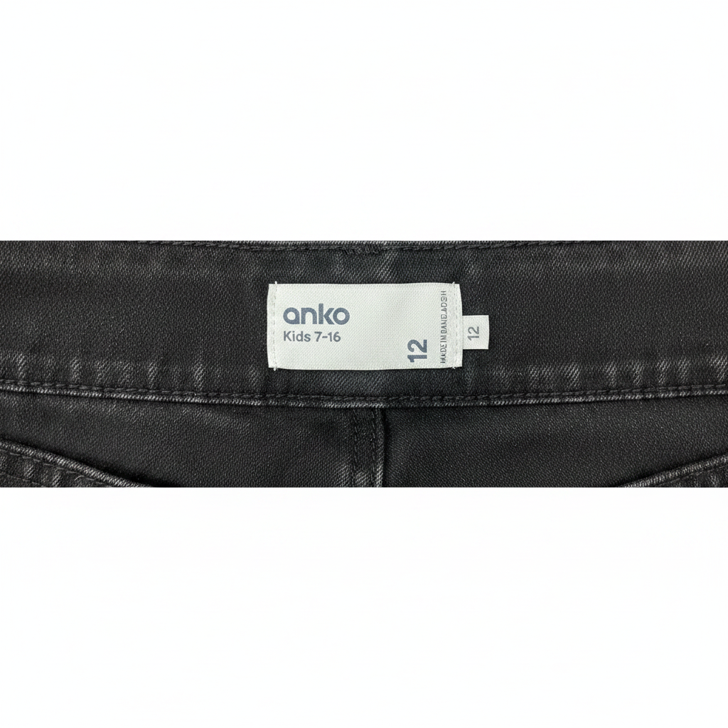 Anko Kids Size 12 Black Denim Shorts Premium