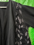 Black Embellished Long-Sleeve Formal Abaya Dress