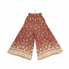 Vine Apparel Rust Floral Boho Wide Leg Palazzo Pants Size 10
