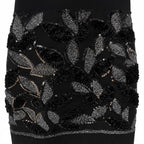 Elegant Black Embroidered Sequin Abaya