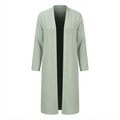On Line Women's Mint Green Long-Sleeved Crinkled Maxi Robe
