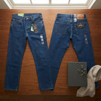 Levi's Indigo Blue Straight Leg Jeans with Button Fly