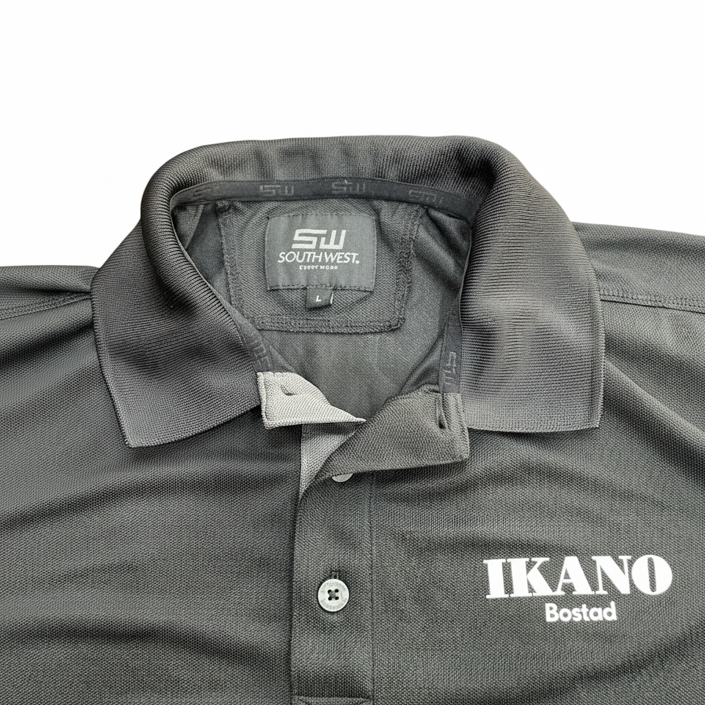 South West Men's Black Performance Pique Polo Shirt - Size L