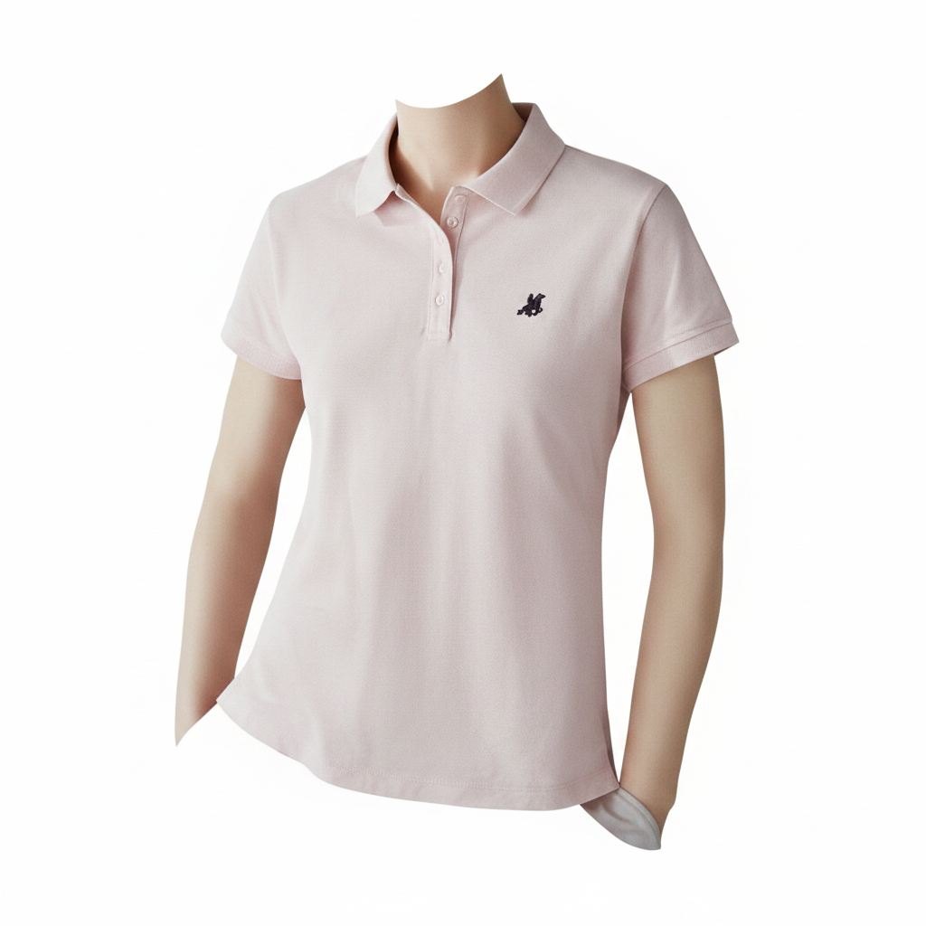 Esmara Women's Light Pink Cotton Polo Shirt
