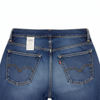 Women's Mid-Wash Straight-Leg Blue Denim Jeans