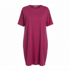 Esmara Women's Magenta Cotton T-Shirt with Side Slits