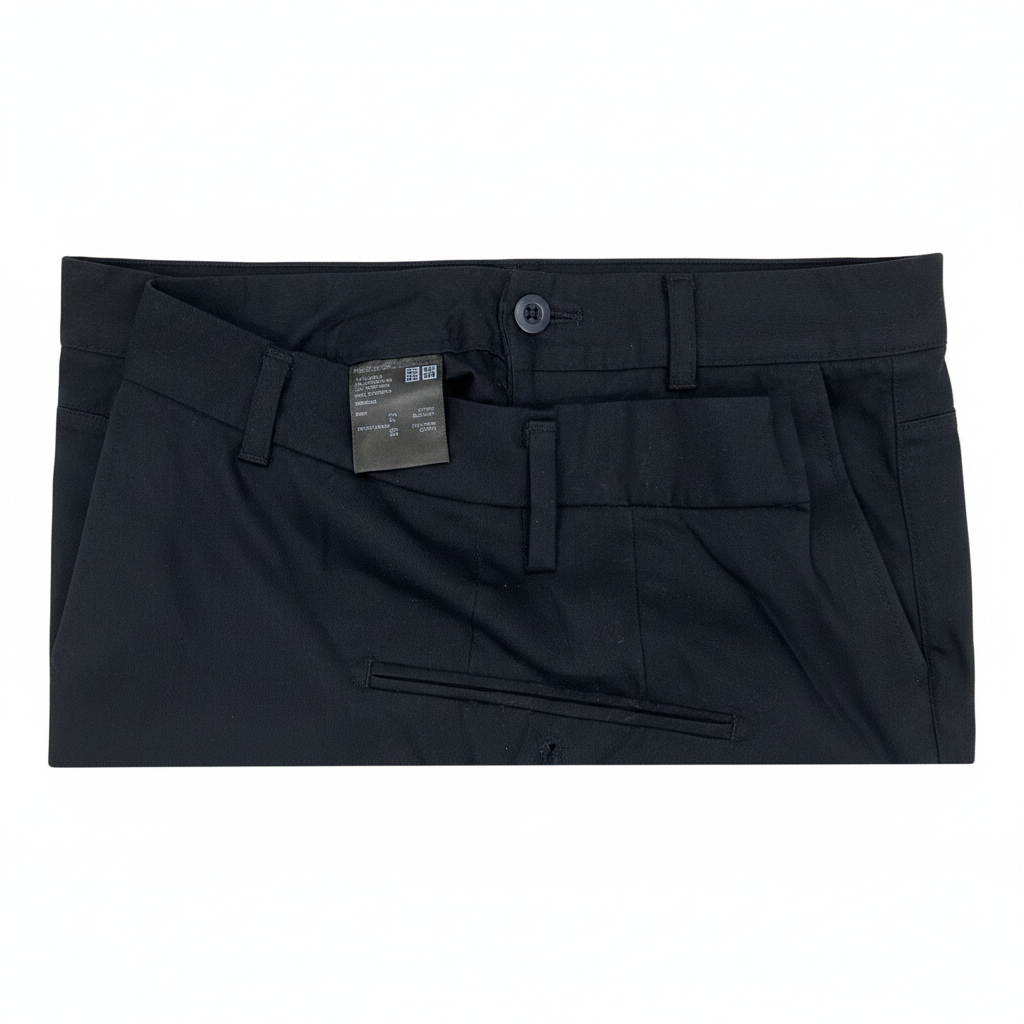 Uniqlo Men's Black Slim Fit Cotton Chino Trousers