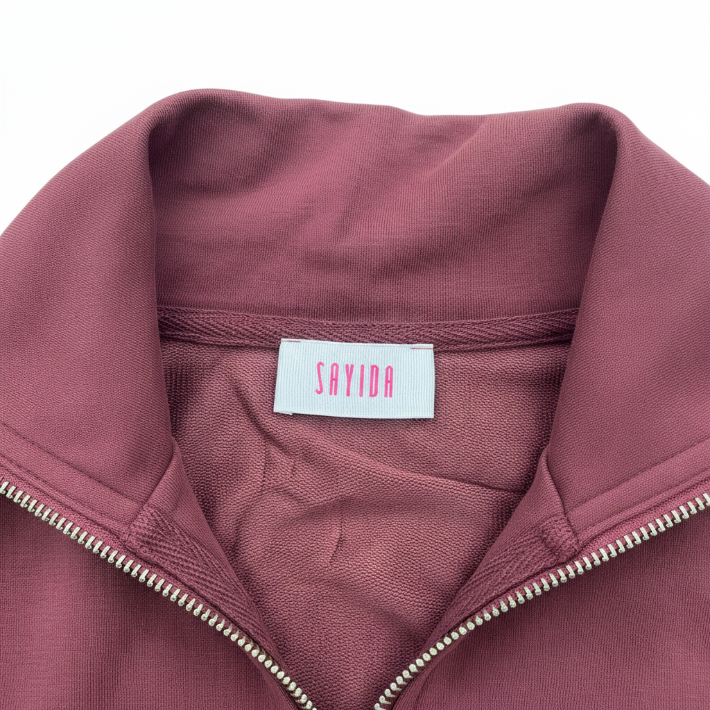 Savior Women's Burgundy Striped Zip-Up Track Jacket