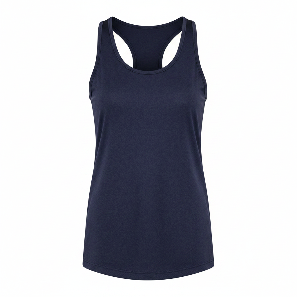 Crivit Women's Blue Linen Functional Racerback Tank Top