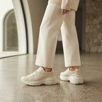 GUCCI Gucci Ivory Leather Chunky Low-Top Sneakers