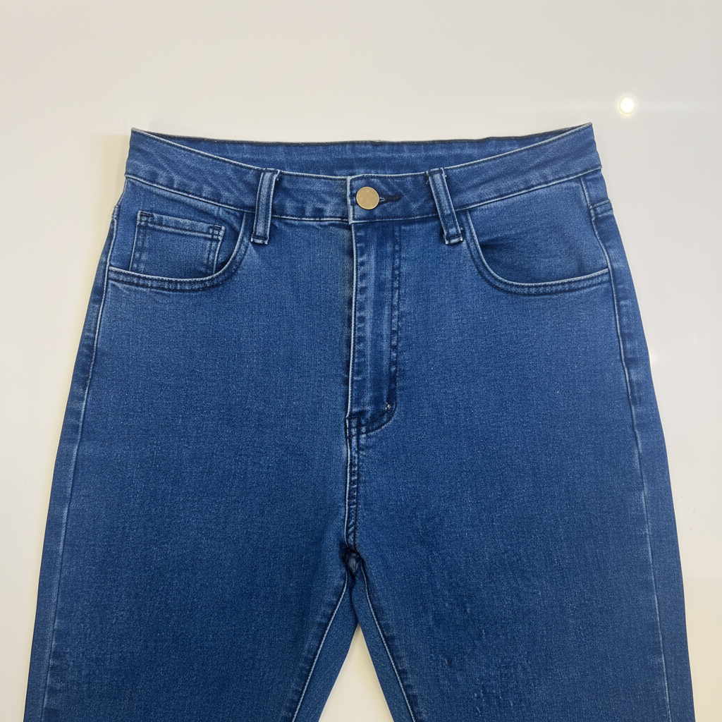 Unisex High-Waisted Blue Flare Denim Jeans