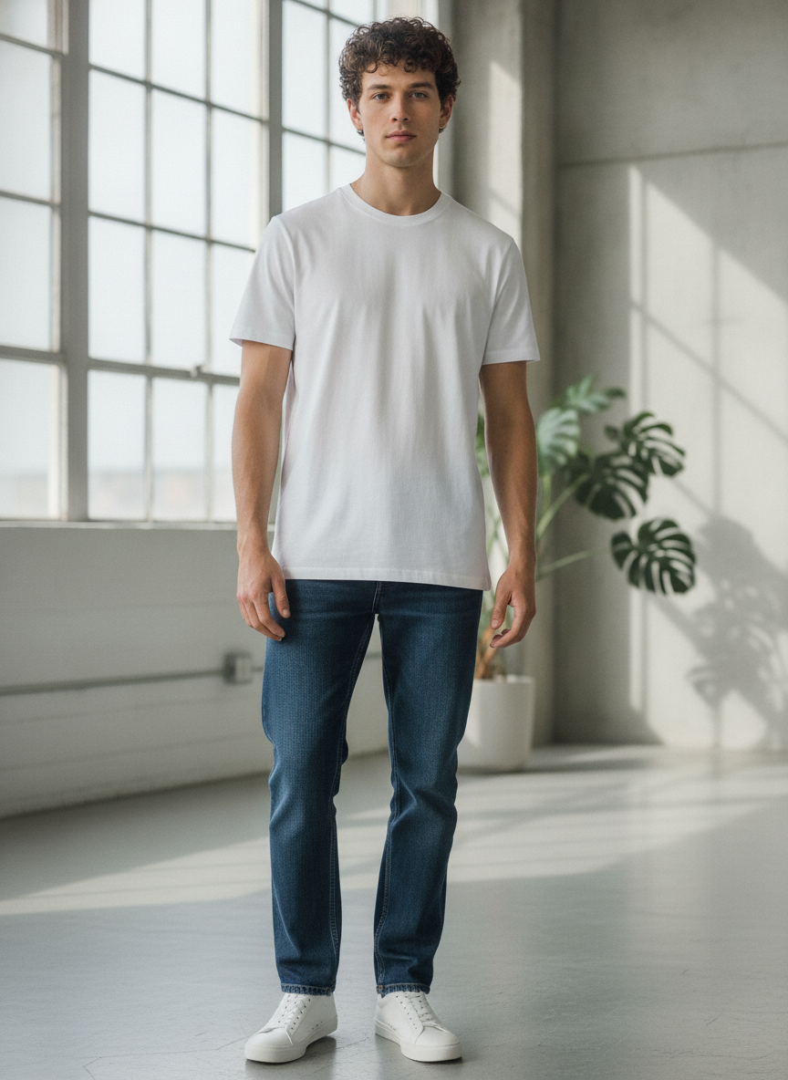 Calvin Klein White Crew Neck Cotton Jersey T-Shirt Regular F