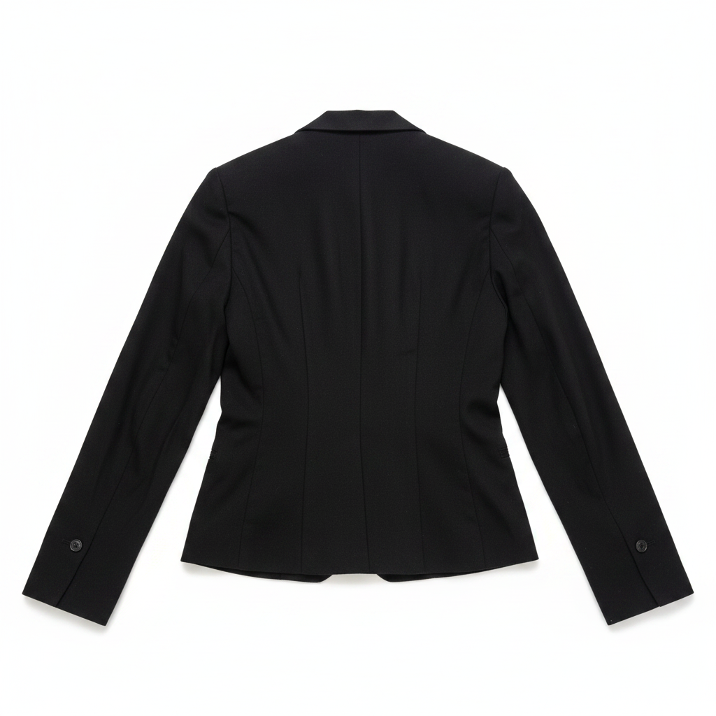 Women's Tailored Black Notched Lapel Blazer
