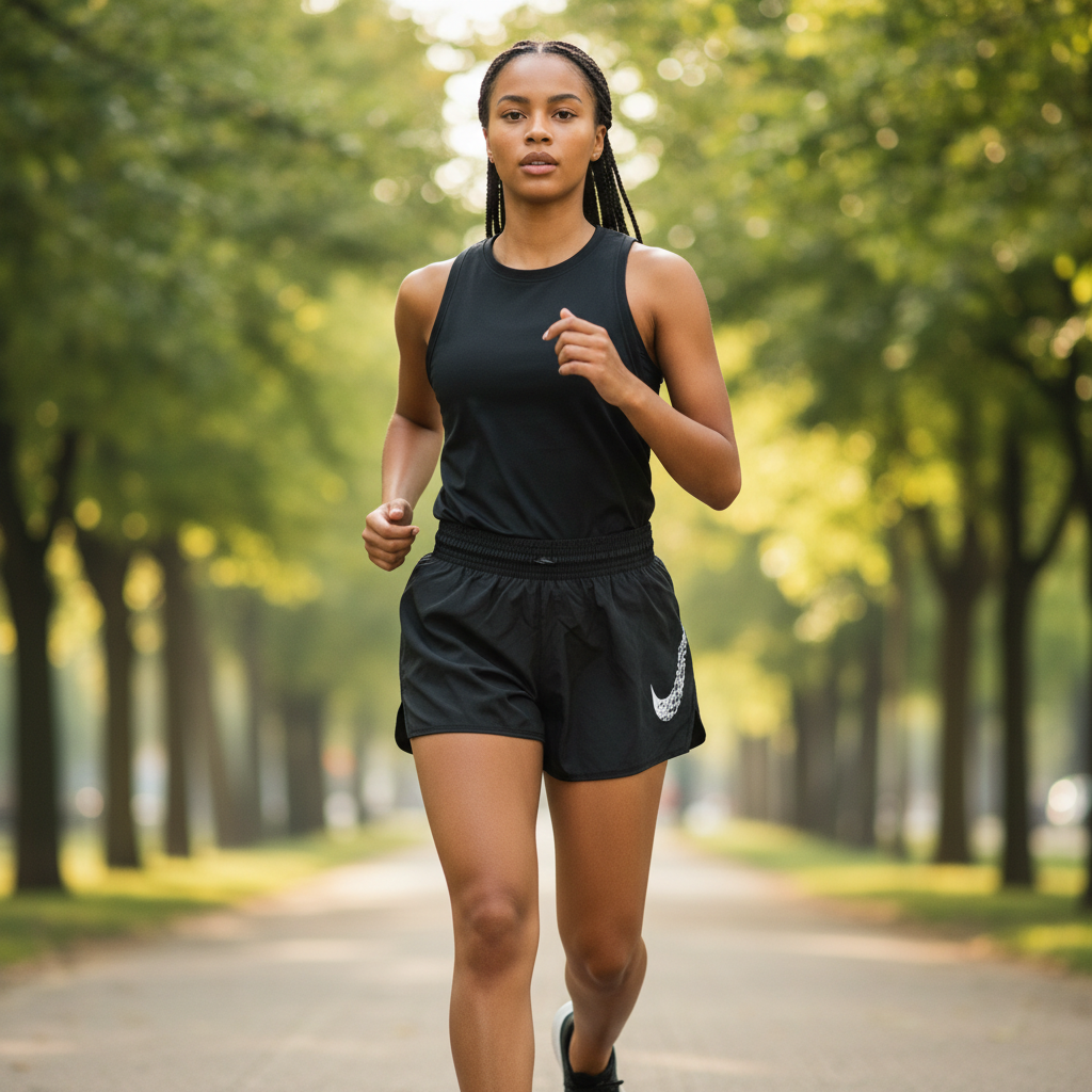Nike Kids Black Dri-FIT Patterned Swoosh Running Shorts