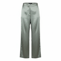Boohoo Sage Green Satin Wide Leg High Waisted Trousers