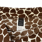 SHEIN Women's Brown Animal Print A-Line Midi Skirt