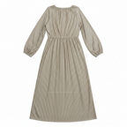 Styli Women's Gold Metallic Pleated Plissé Maxi Dress - M