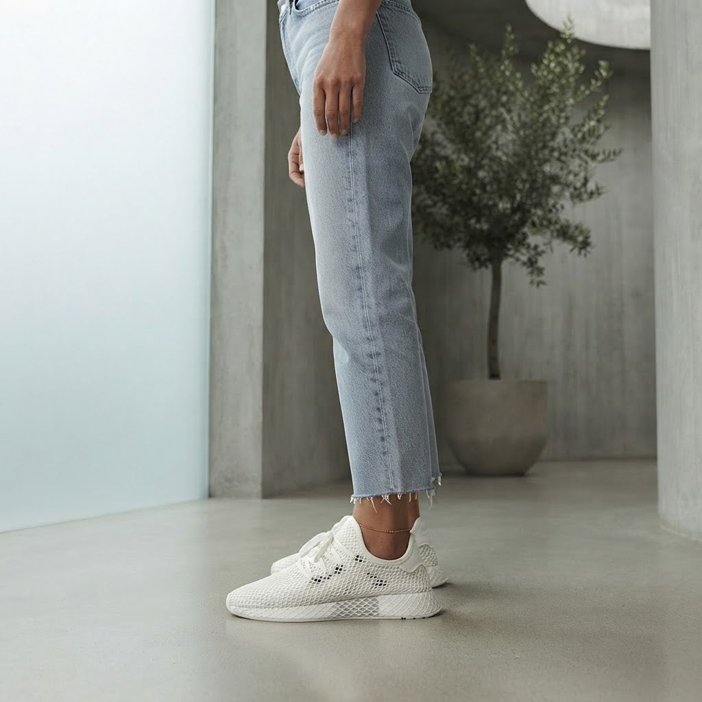 adidas Adidas Deerupt White Mesh Lifestyle Sneakers