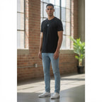Calvin Klein Jeans Black Short-Sleeve T-Shirt with White Log