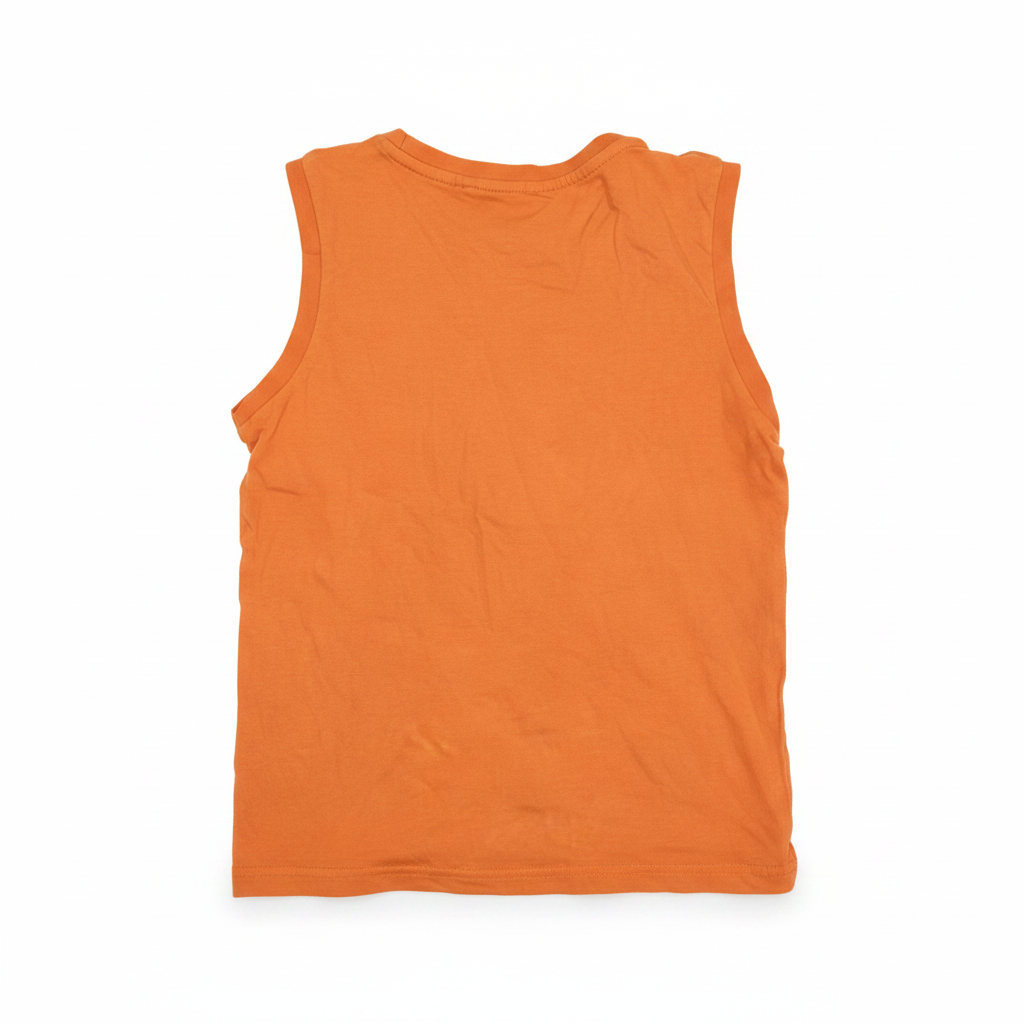 F&F Kids Orange Graphic Sleeveless Cotton Tank Top