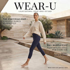 Navy Blue Cropped Capri Leggings with Elastic Waist