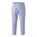 UNIQLO Women's Blue Gingham Drawstring Tailored Trousers