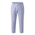 UNIQLO Women's Blue Gingham Drawstring Tailored Trousers