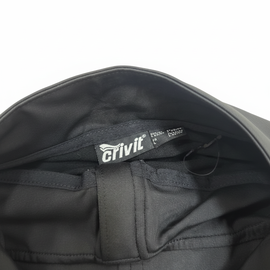 Crivit Men's Black Quarter-Zip Long Sleeve Athletic Top