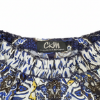 H&M White Floral Embroidered Short Sleeve Top