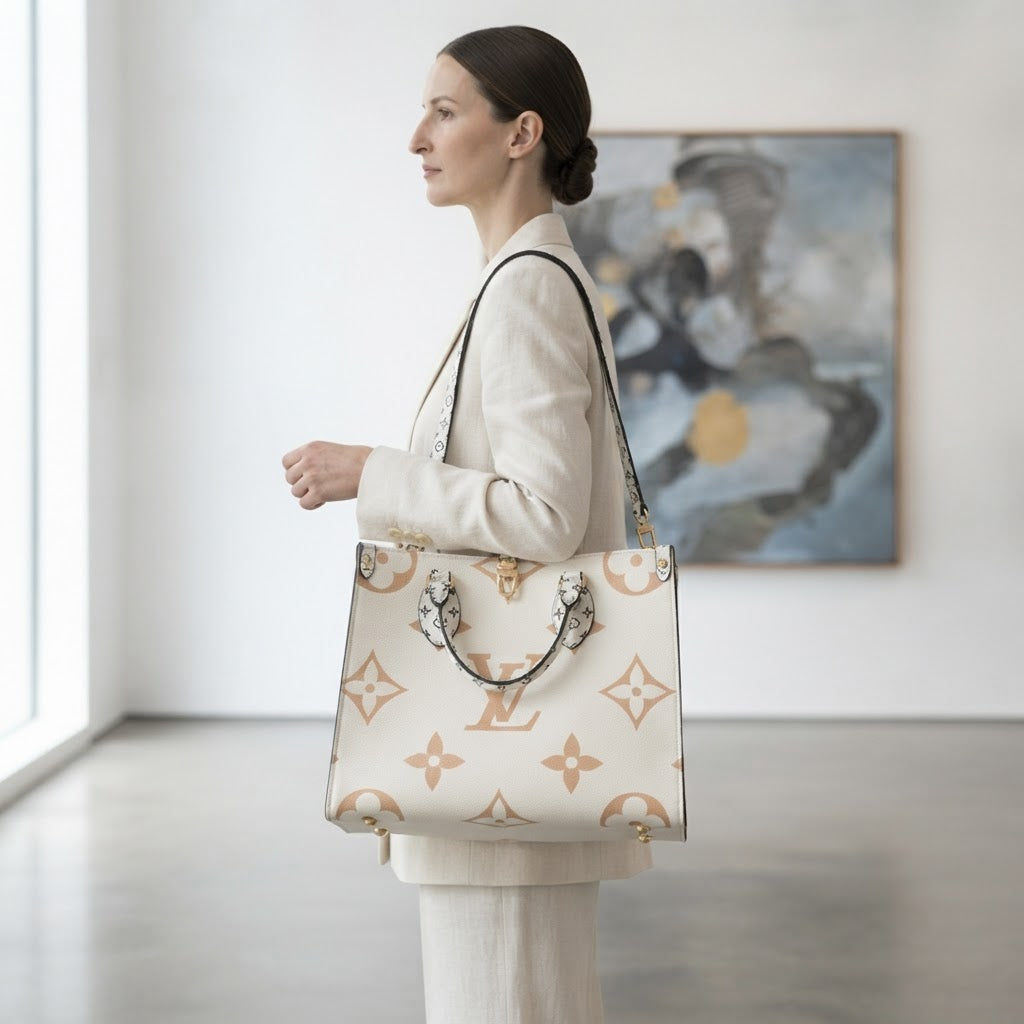 LV, LOUIS VUITTON PARIS made in France Off-White Monogram Gr