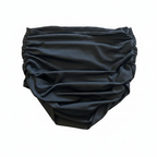 Black Off-The-Shoulder Ruched Long Sleeve Crop Top