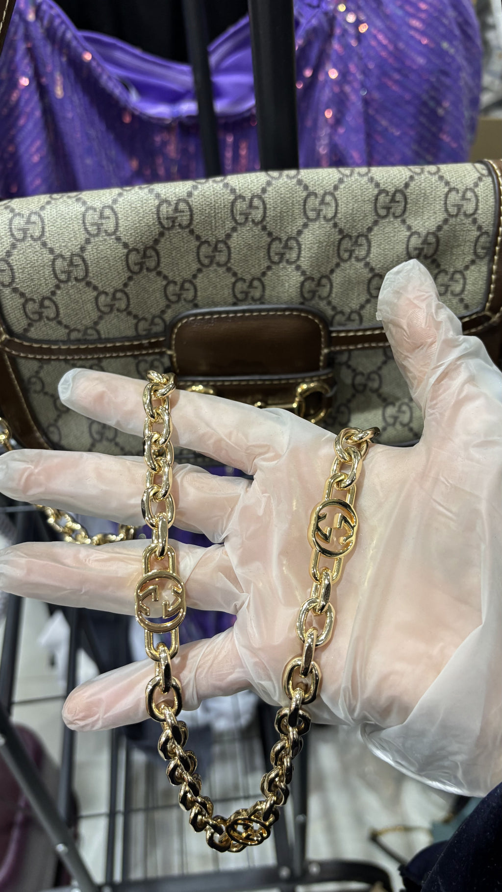 Gucci Gucci Horsebit 1955 Small GG Supreme & Leather Bag
