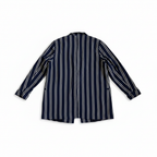 lefties Women's Navy and White Vertical Striped Tailored Bla