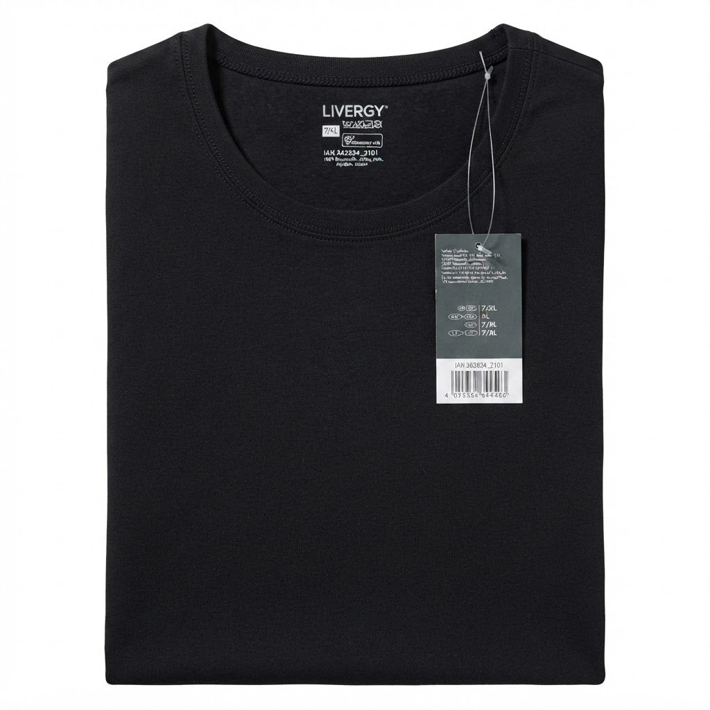 LIVERGY Men's Classic Black Cotton Tank Top Undershirt