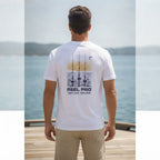 Reel Pro Fishing White Short-Sleeve Graphic T-Shirt with Fis