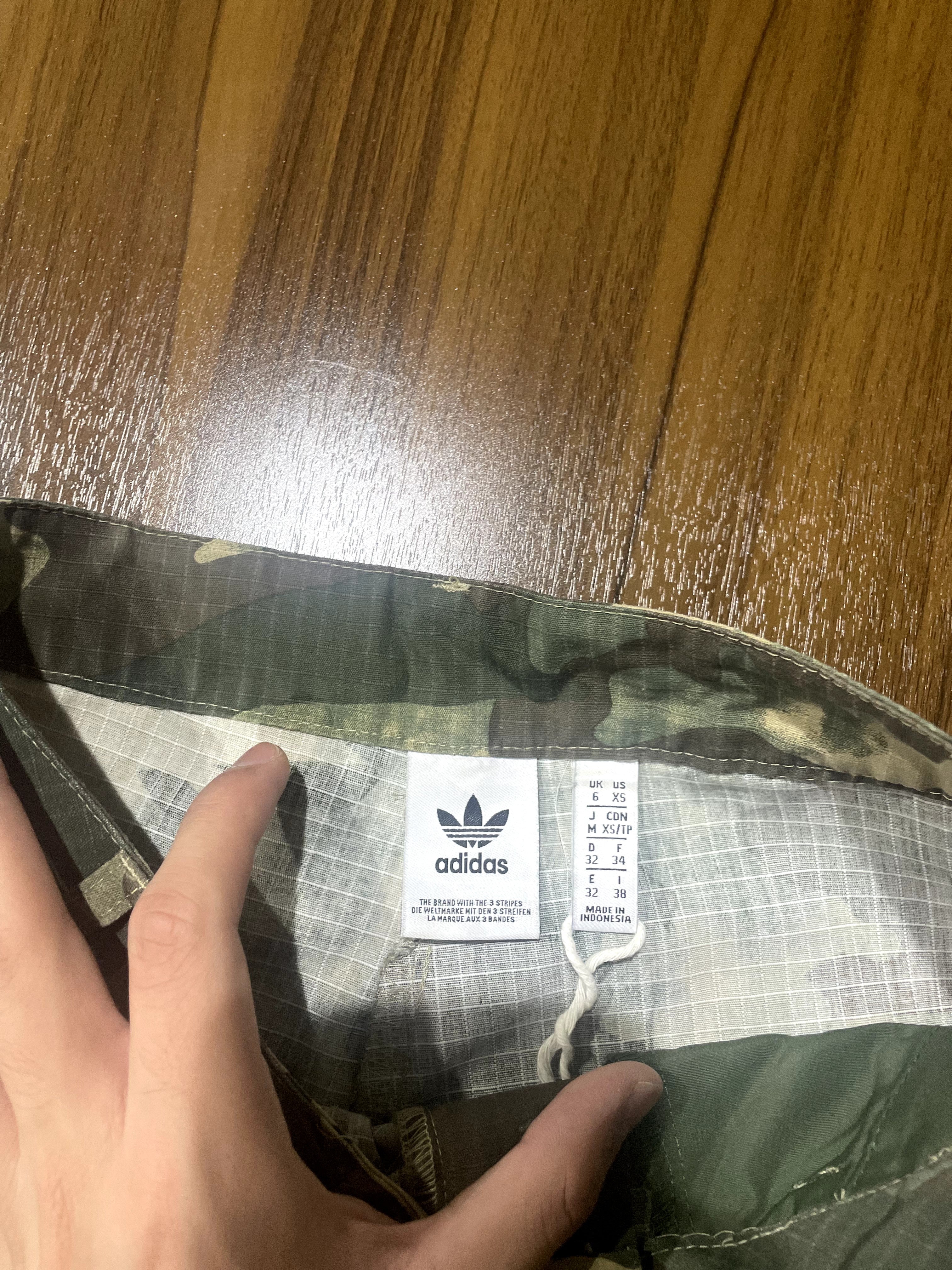 Adidas Originals Camo Ripstop Cargo Joggers with Three-Strip