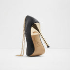 ALDO Women's Black Snakeskin Pointed Toe High Heels