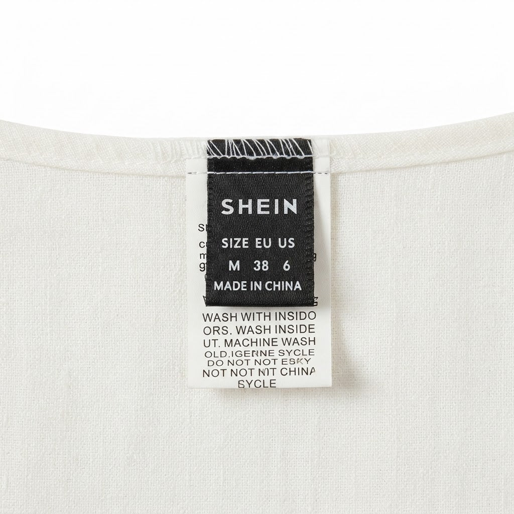 SHEIN Women's White Layered Shirt with Olive white Tie-Waist