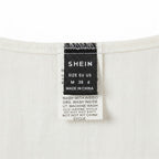 SHEIN Women's White Layered Shirt with Olive white Tie-Waist
