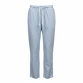 Women's Light Blue Wide Leg Lyocell Drawstring Trousers