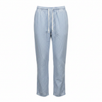 Women's Light Blue Wide Leg Lyocell Drawstring Trousers