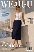 Women's Dark Navy Blue Midi Wrap Skirt - Regular Fit
