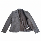 Women's Grey Tailored Single Button Blazer