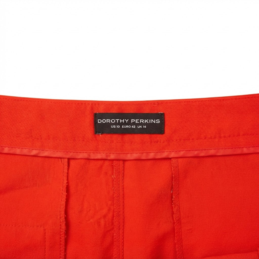 DOROTHY PERKINS Women's red Red Slim-Fit Tailored Trousers