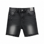 name it. Kids' Bright Green Button-Fly Woven Cotton Shorts