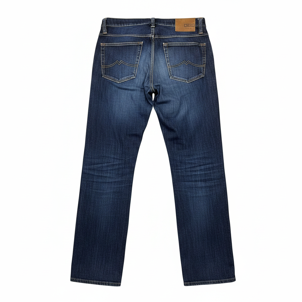Women's Dark Blue Slim-Fit Straight-Leg Denim True Denim Jeans
