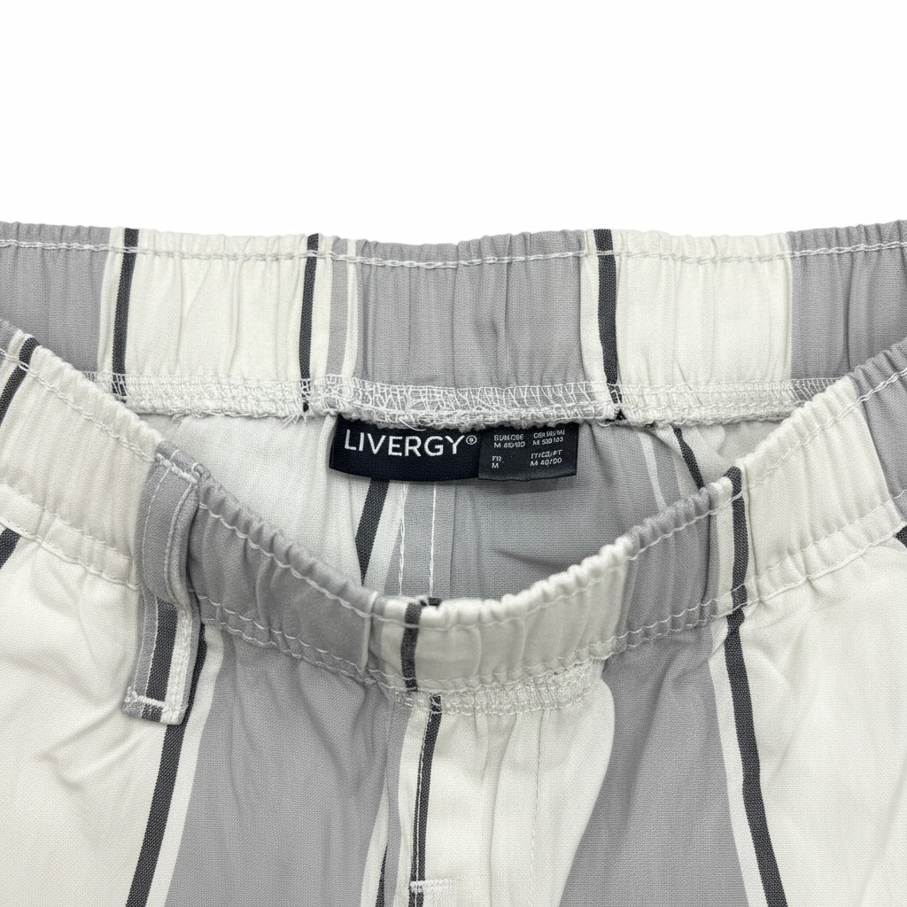 Men's Livergy Plaid Checkered Pajama Lounge Pants - Grey